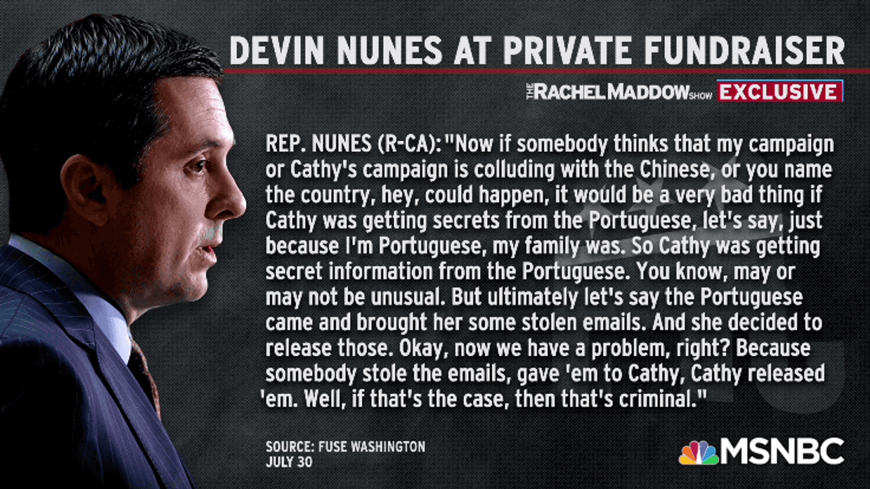 Secret Devin Nunes Recording Gives Away Plan to 'Clear the President': Confirm Kavanaugh First, Then Impeach Rod Rosenstein