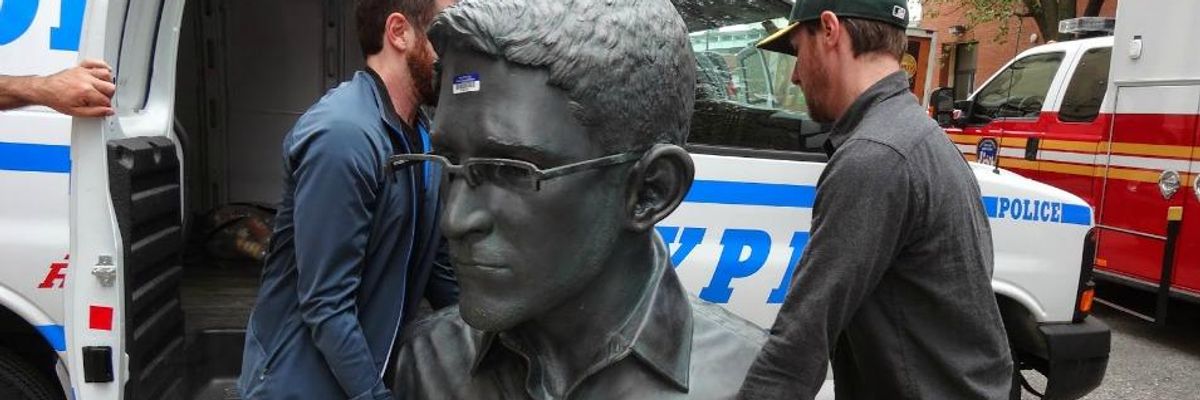 Snowden Statue Freed! Plus, Activist Artists Avoid Criminal Charges