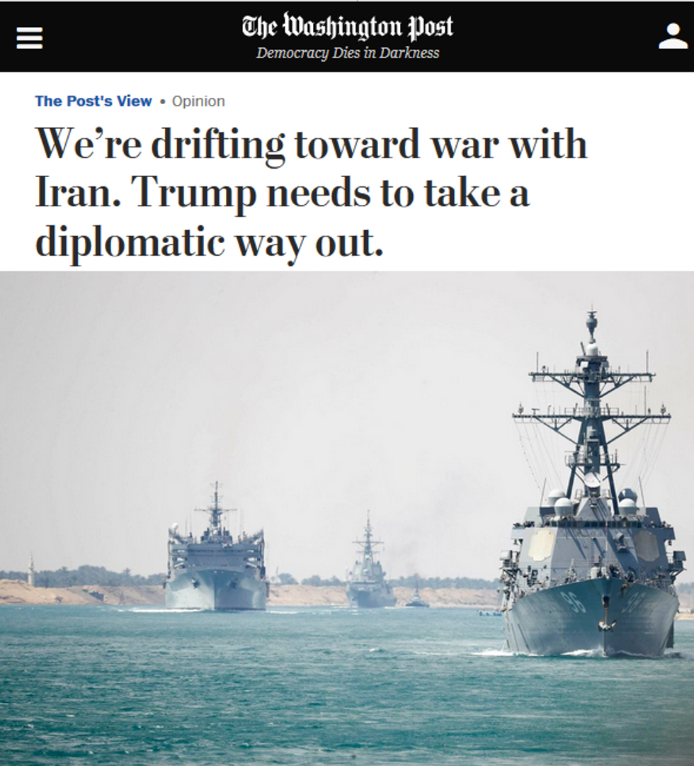 Once again the Washington Post (5/14/19) presents the United States as