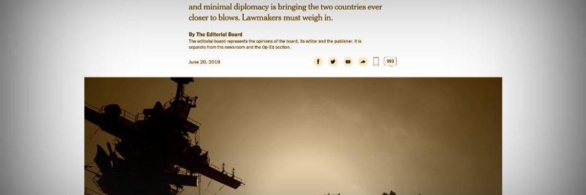 The New York Times' Pro-War Arguments Against War With Iran