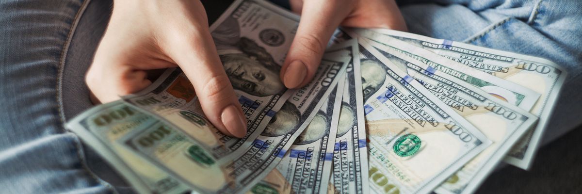 One hundred dollar bills