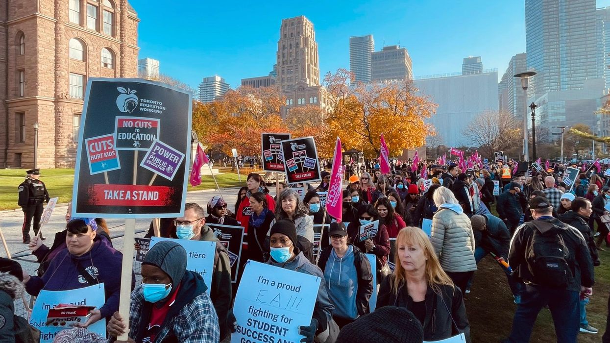 Ontario education protest