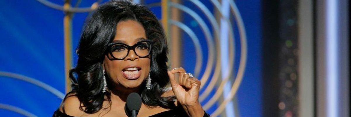 Oprah Lifts Up Women, Brings Down the House at Golden Globes