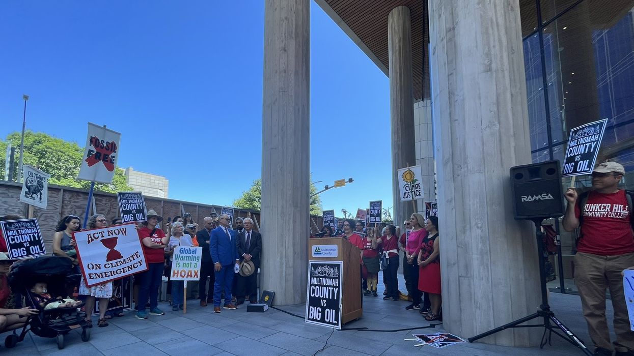 Oregon's Multnomah County sued fossil fuel companies and "their misinformation agents" in state court on June 22, 2023.