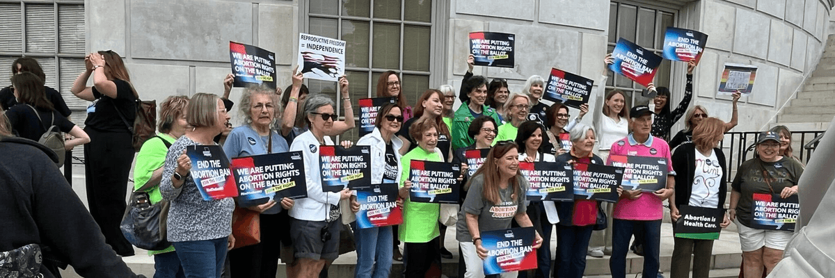 Organizers with Missourians for Constitutional Freedom rally