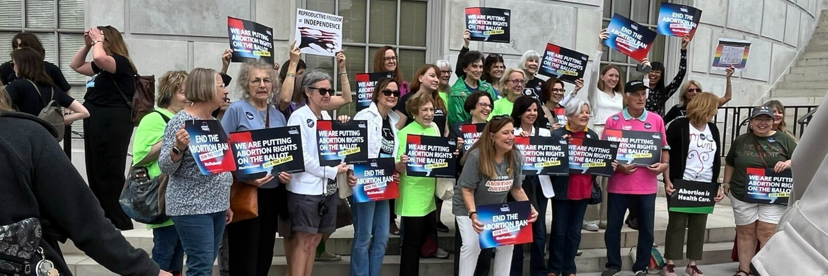 Organizers with Missourians for Constitutional Freedom rally