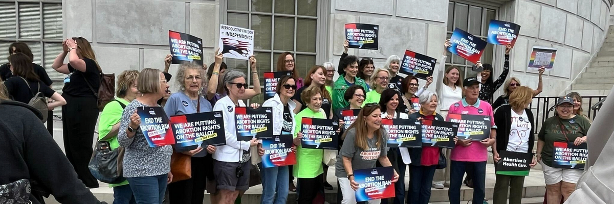 Organizers with Missourians for Constitutional Freedom rally