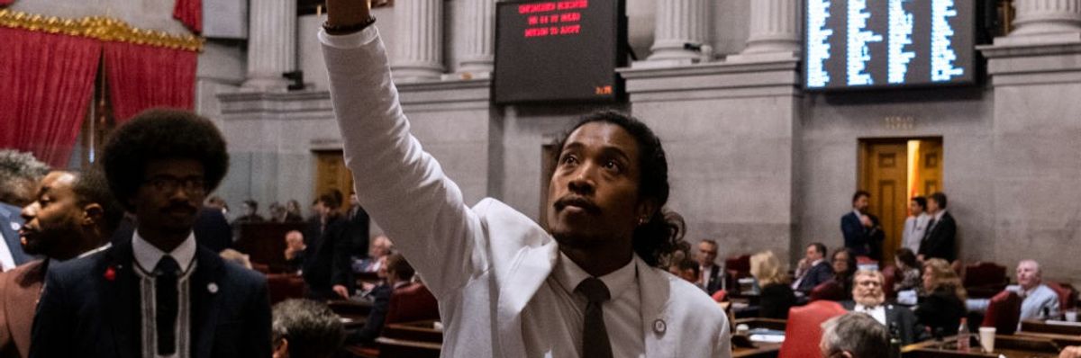 Ousted Democratic state Rep. Justin Jones