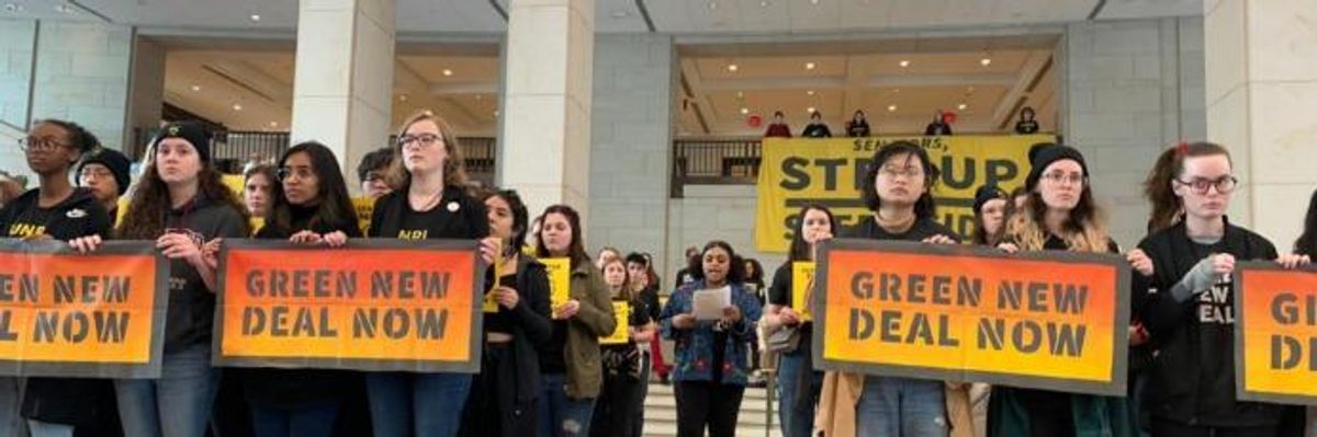 'Done Playing by the Rules,' 20 Sunrise Activists Arrested at Capitol Protest Demanding Lawmakers Back Green New Deal