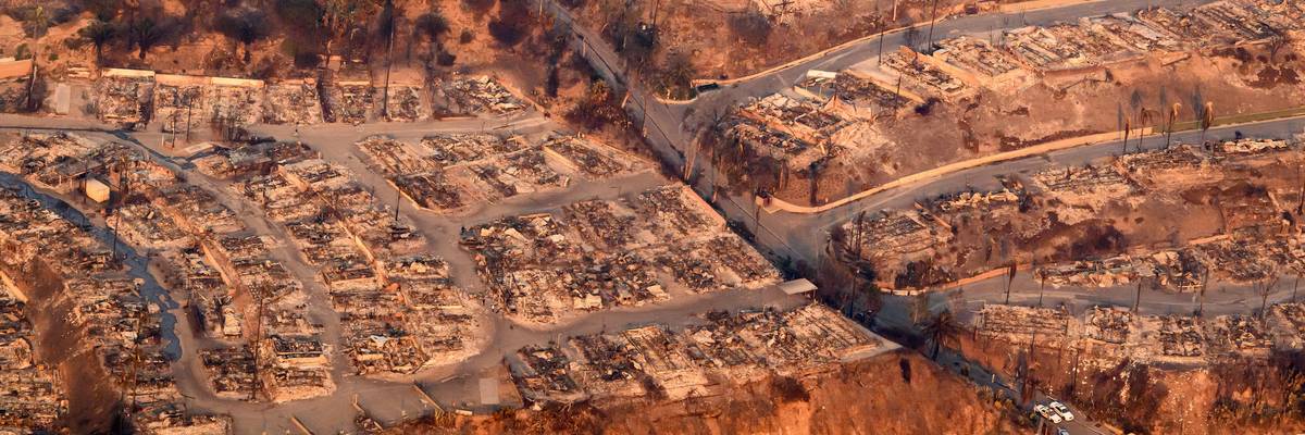 Pacific Palisades neighborhood post fire