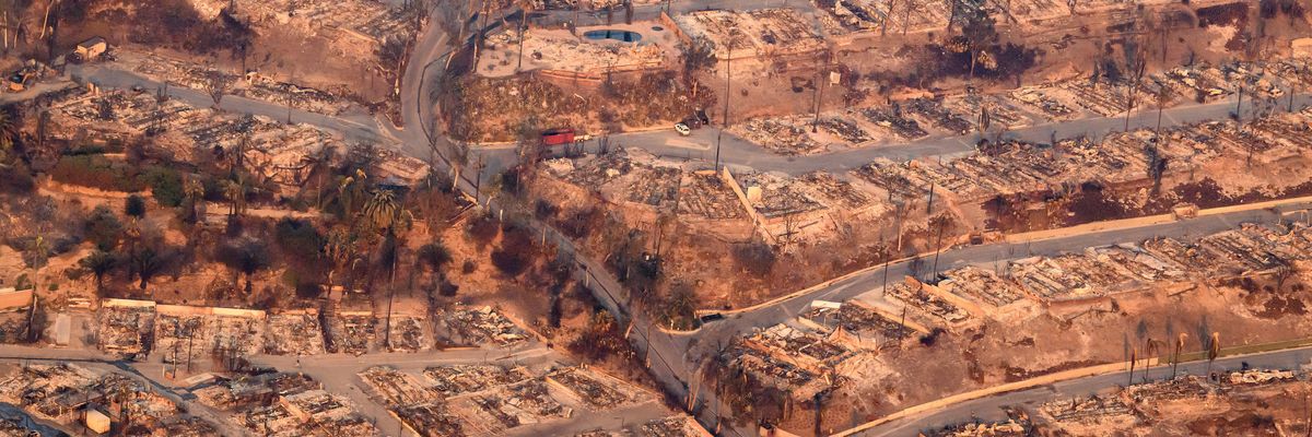 Pacific Palisades neighborhood post fire