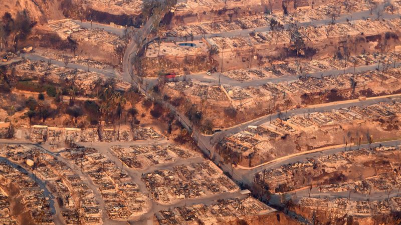 Pacific Palisades neighborhood post fire
