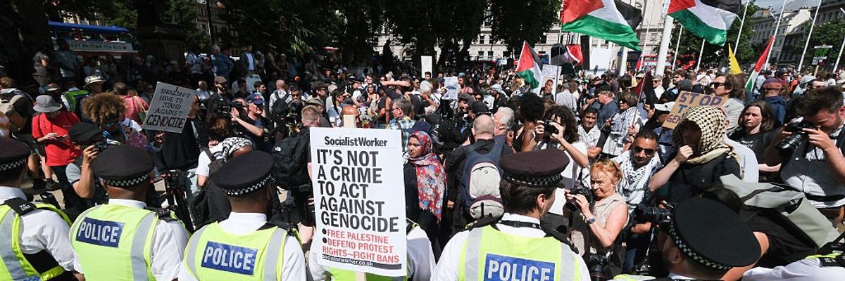 Palestine Action supporters protest and arrests, London