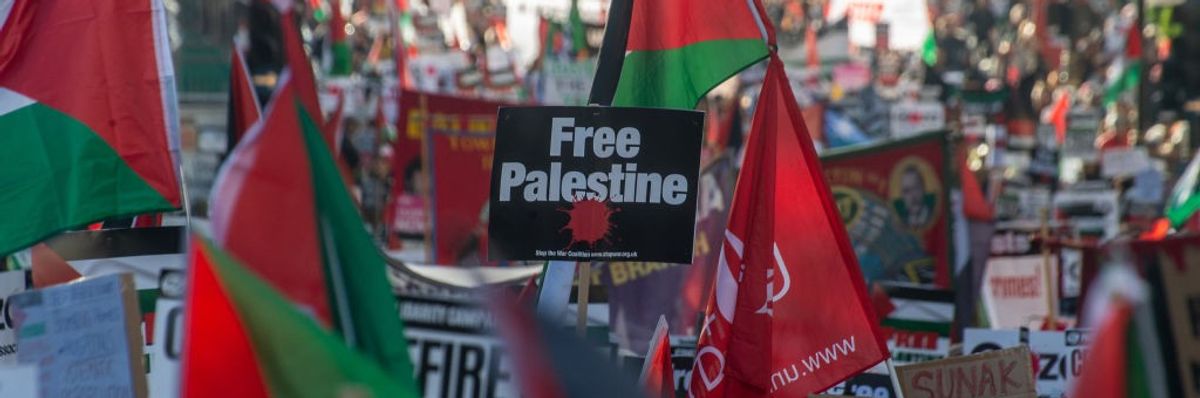 Palestine Solidarity Campaign Organise London Rally In Support Of Gaza Ceasefire