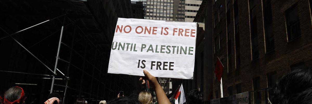 Palestine solidarity protest in New York City.