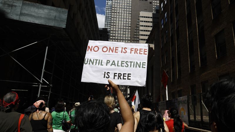 Palestine solidarity protest in New York City.