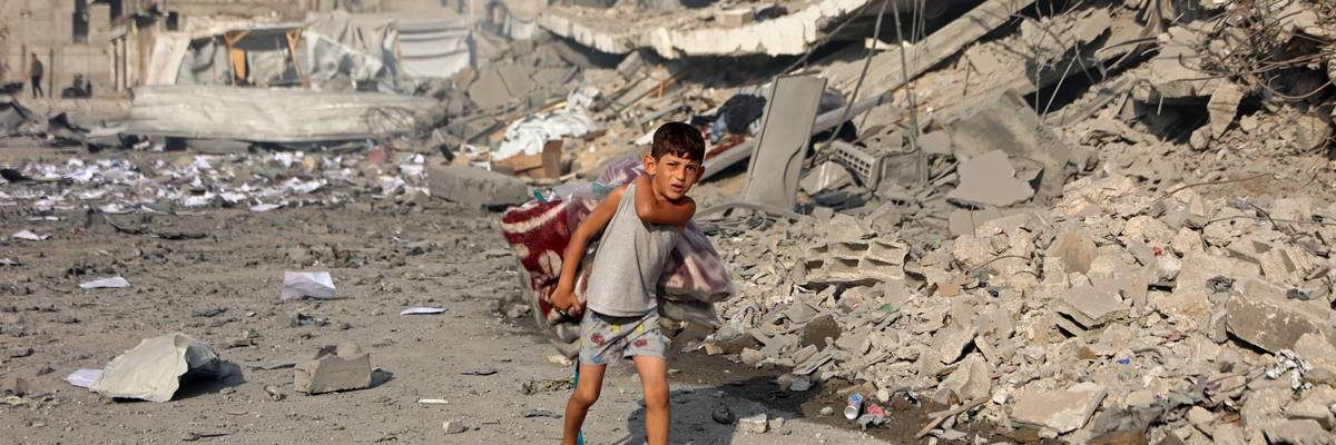 Palestinian boy in Gaza