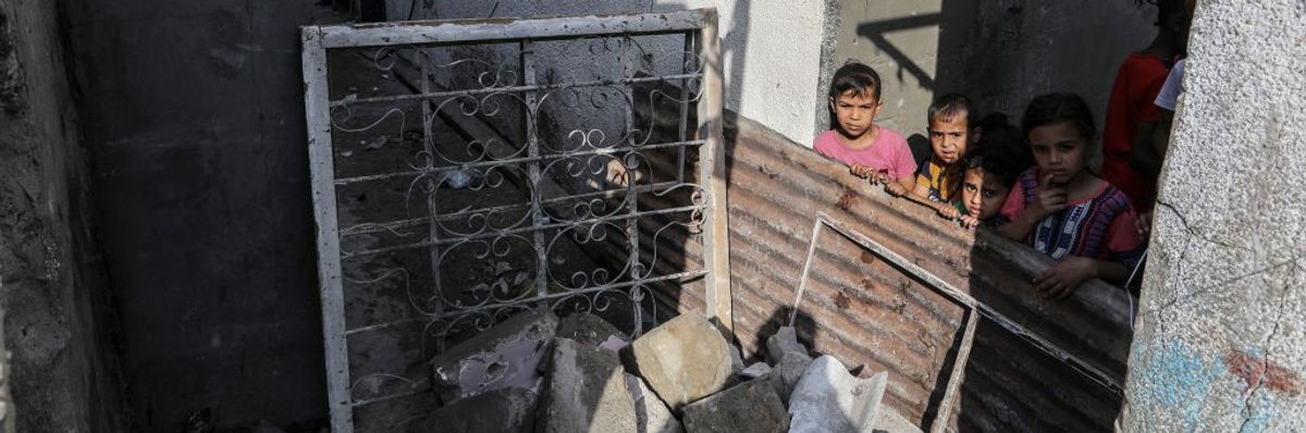 Palestinian children in Rafah