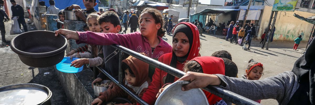 Palestinian children in rafah