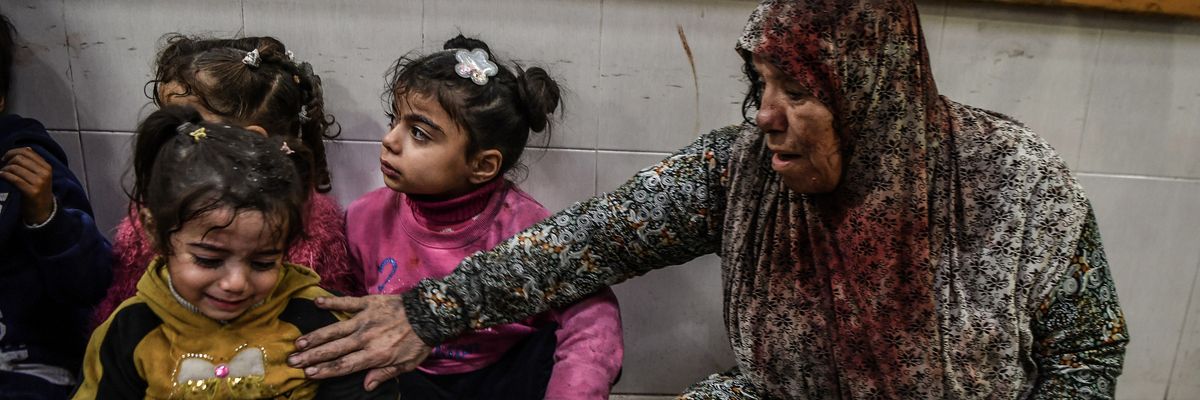 Palestinian children injured in Israeli airstrike in Khan Yunis