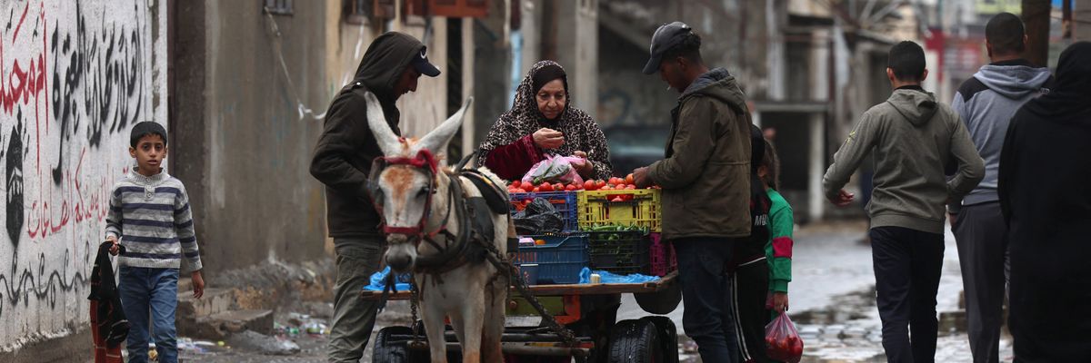 Palestinian vendor in Gaza