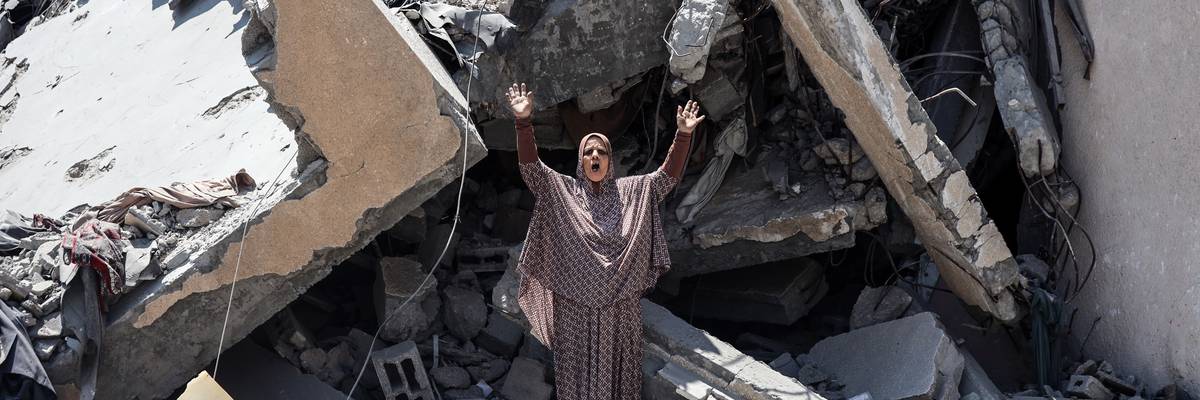 Palestinian woman in Gaza