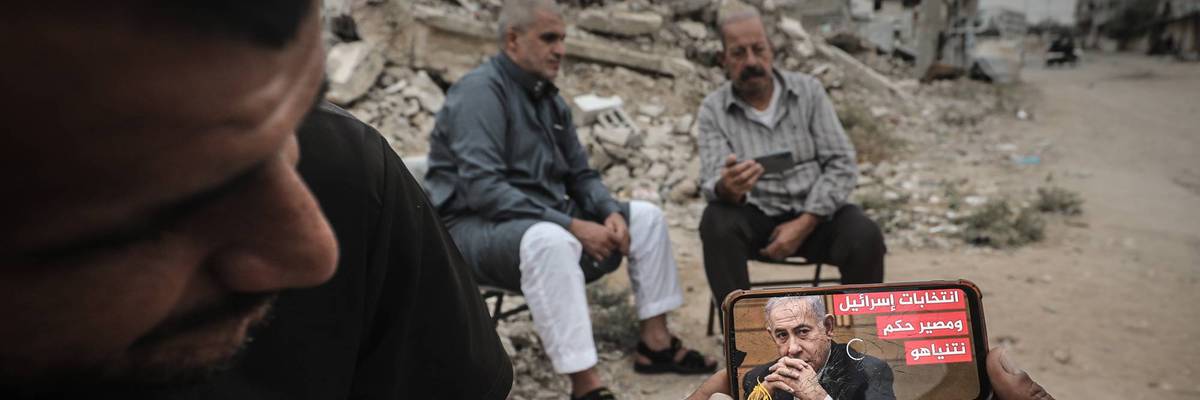 Palestinians in Gaza follow Israeli general elections