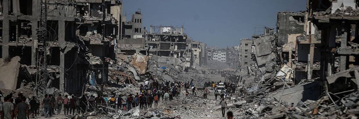 Palestinians return to their homes in Gaza as ceasefire takes effect
