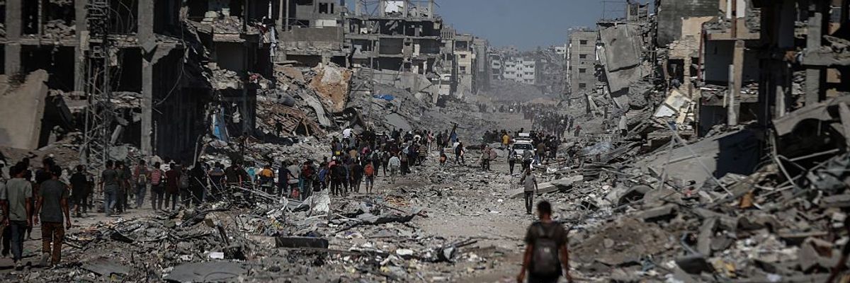 Palestinians return to their homes in Gaza as ceasefire takes effect