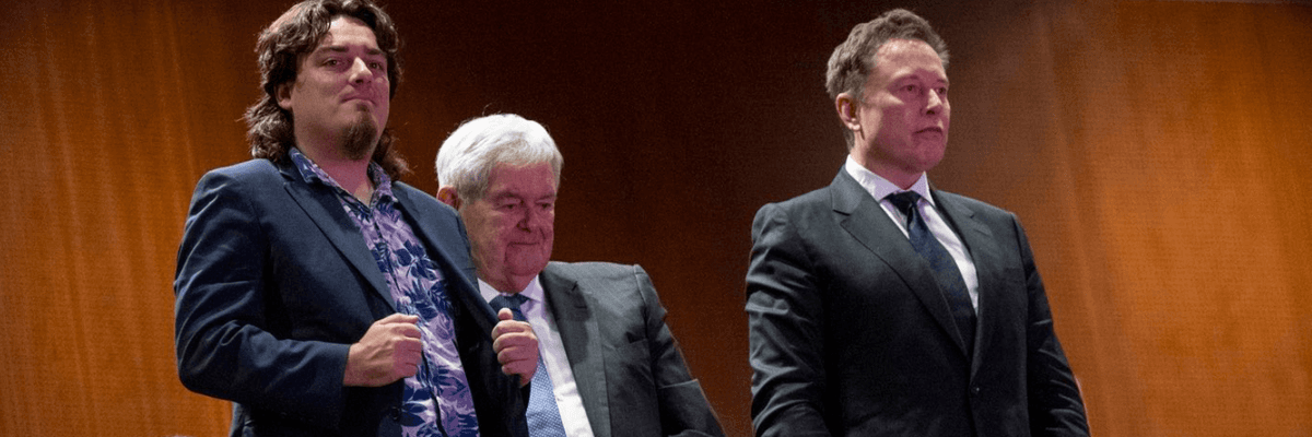 Palmer Luckey, Newt Gingrich, and Elon Musk
