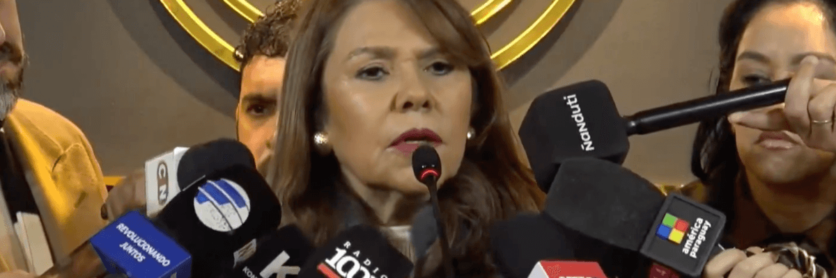 Paraguayan Senator Celeste Amarilla speaks