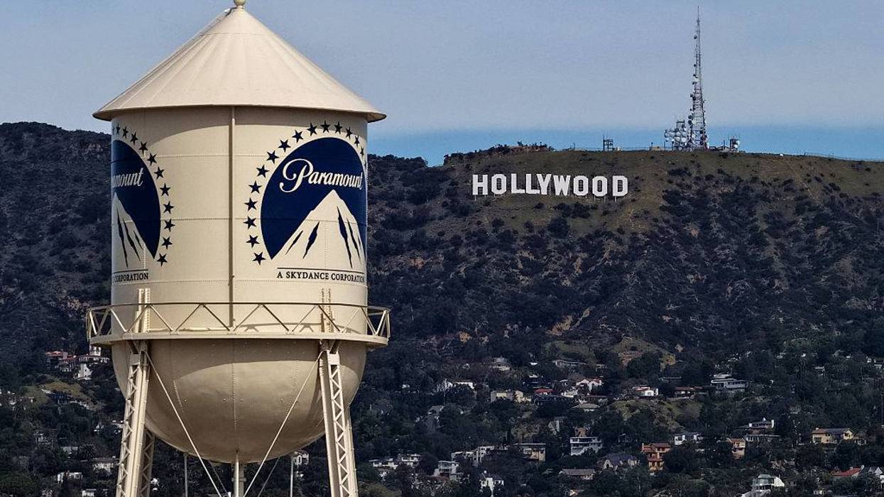 Paramount water tower and Hollywood sign