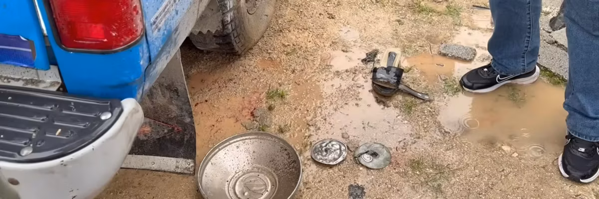 Part of a landmine