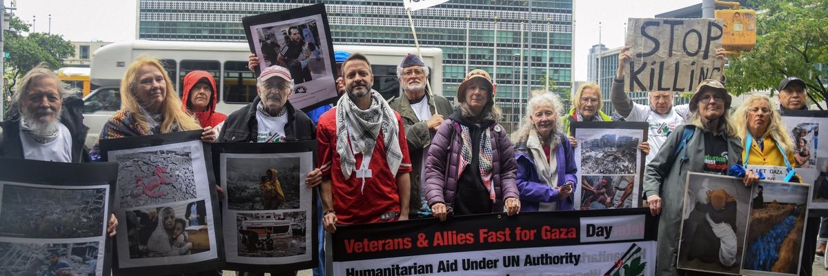 Participants in Veterans and Allies Fast for Gaza