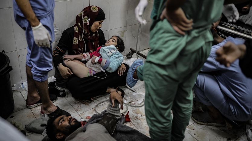 Patients at Nasser Hospital