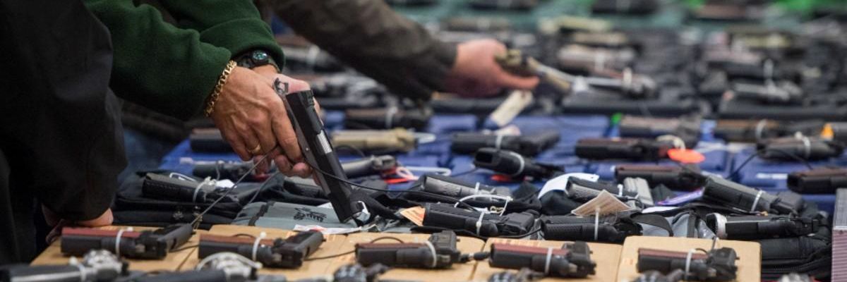 People at  gun show.