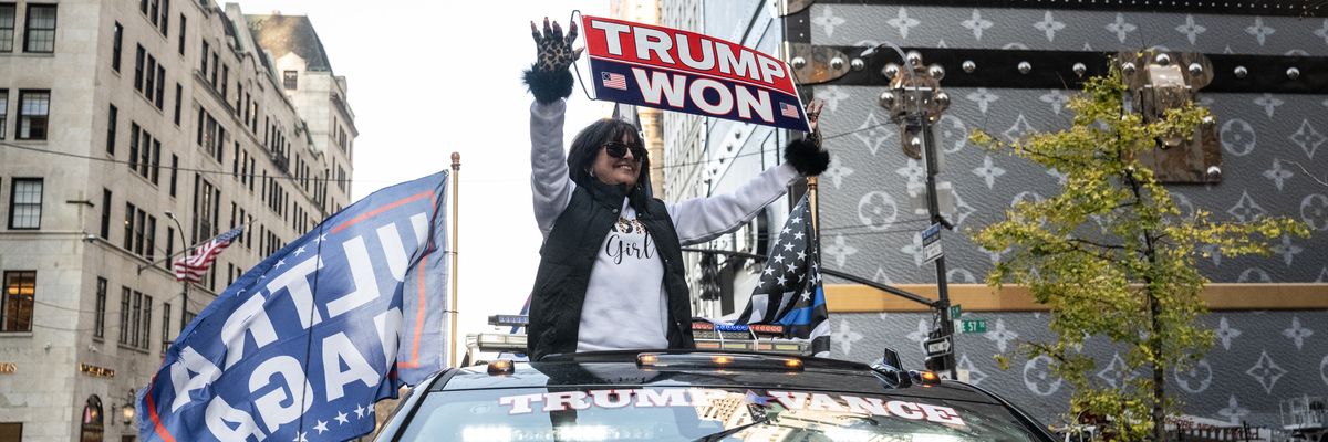 People celebrate Donald Trump's 2024 win.