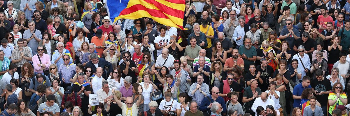 Half a Million March in Massive Uprising Against Spanish Plan to Overtake Catalonia