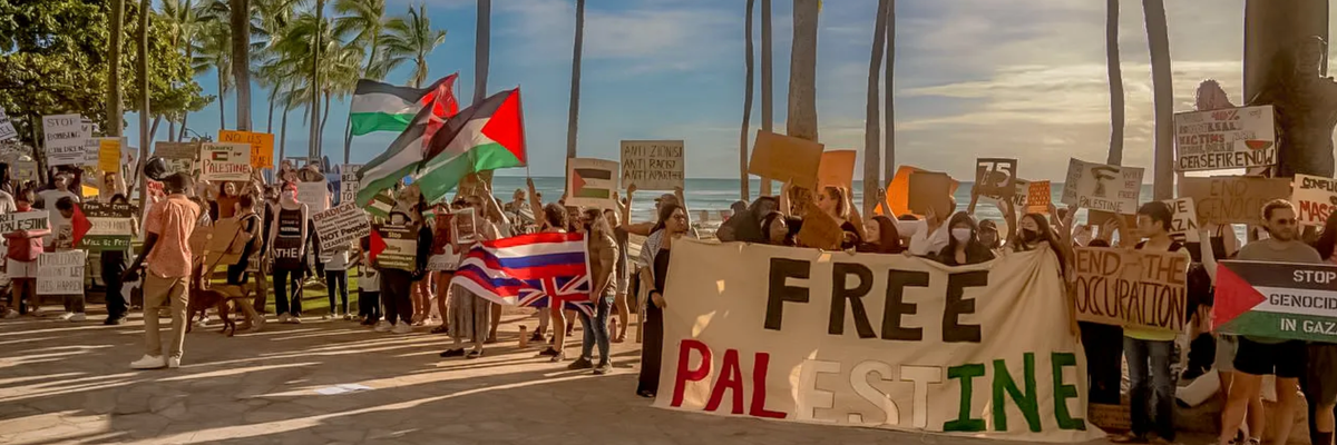 People in Hawaii protest against Israel's war on Gaza