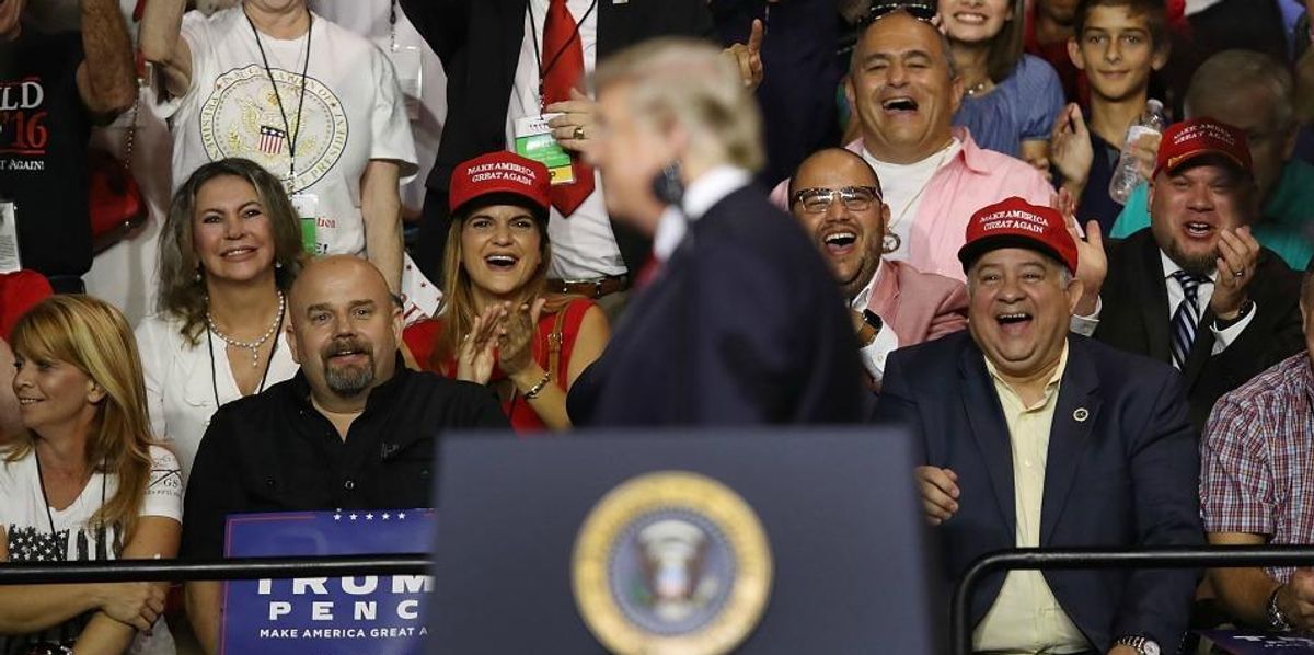 Trump Rally Identify 'Racist Imbecile' Trump Pushes Federal Voter ID by Claiming You Need ...