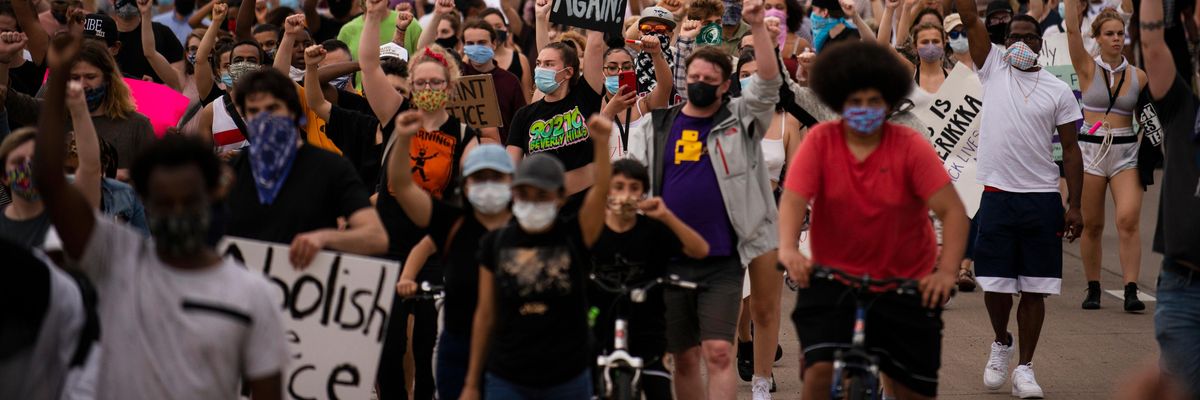 People marching against police violence