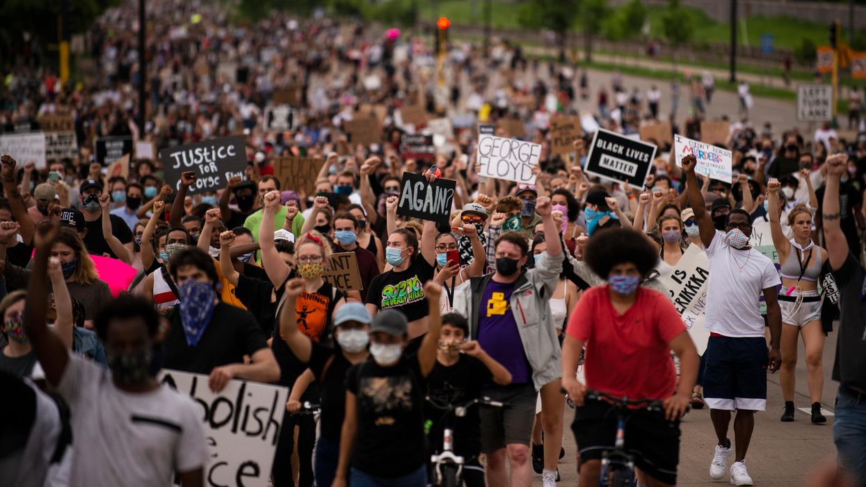 People marching against police violence