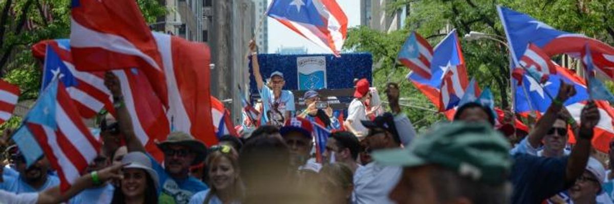 Puerto Rican Day Parade Calls Attention to Plight of Hurricane Victims and Demands End to Deadly Austerity