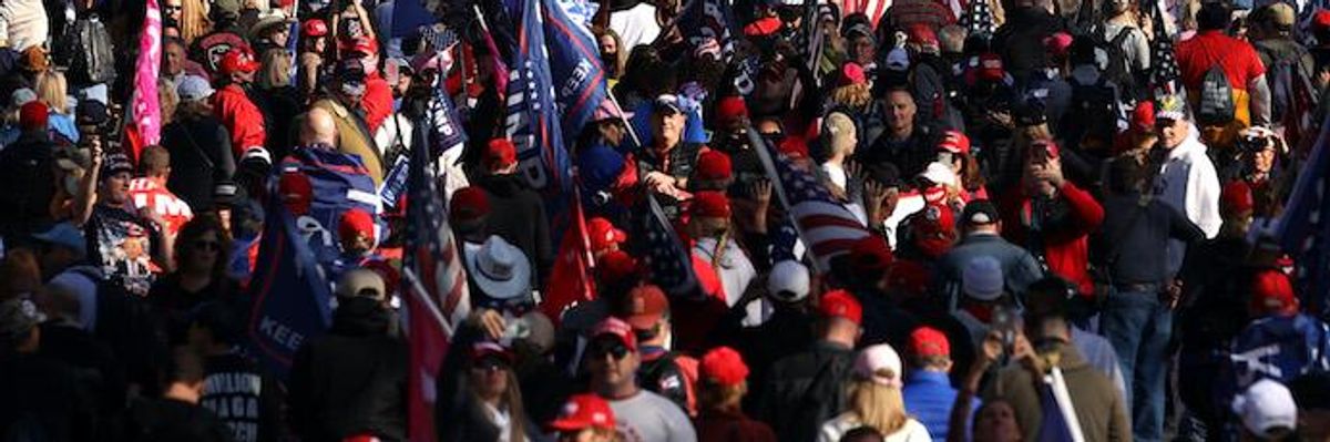 Continuing to Reject Election Results, Trump Rejoices With Drive-By for MAGA Rally