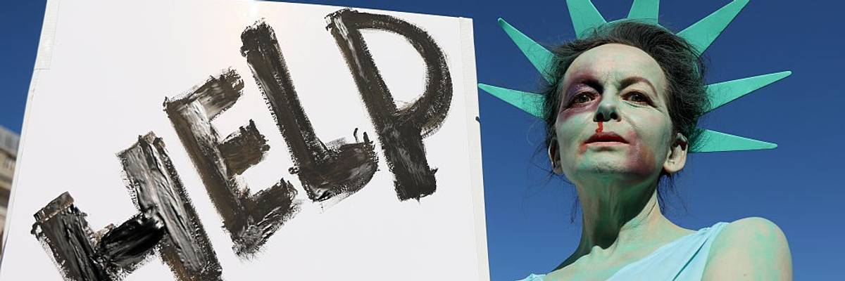 People Protest Against Donald Trump And Elon Musk In London