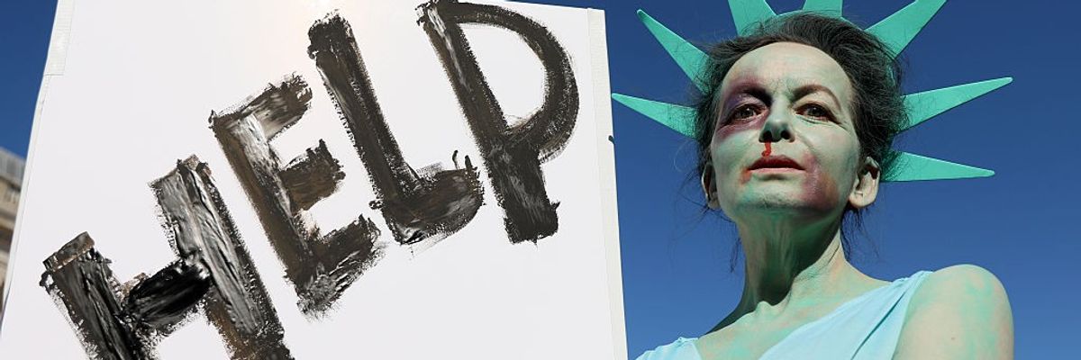 People Protest Against Donald Trump And Elon Musk In London