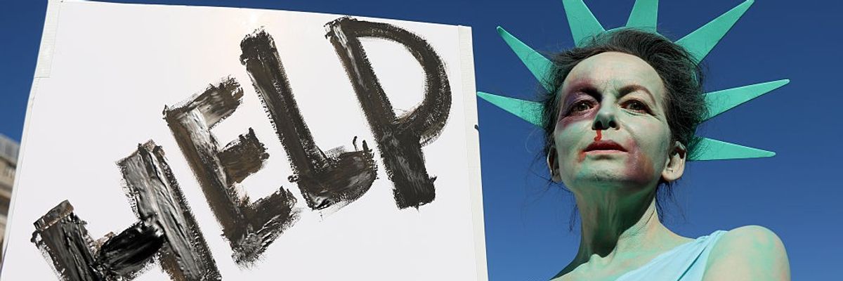 People Protest Against Donald Trump And Elon Musk In London