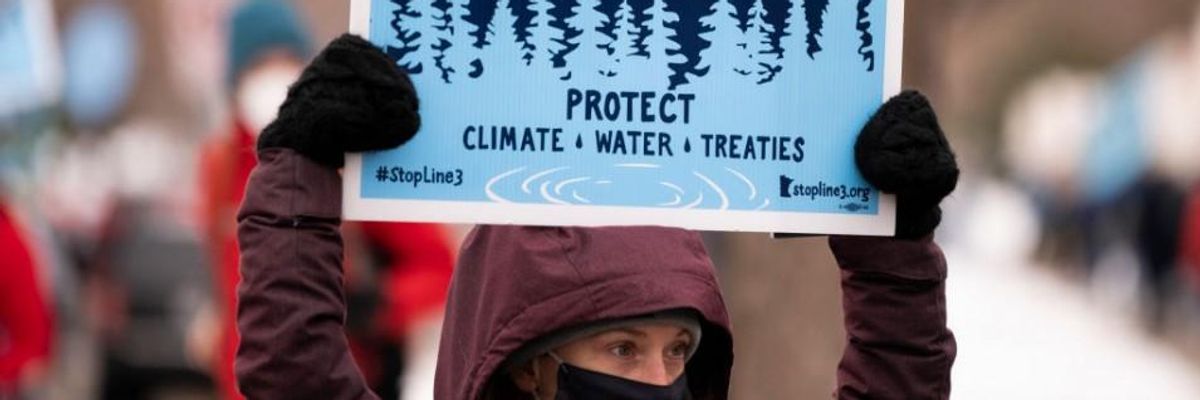 Biden Urged to Stand Against Line 3 as Water Protectors Battle Dirty Tar Sands Pipeline