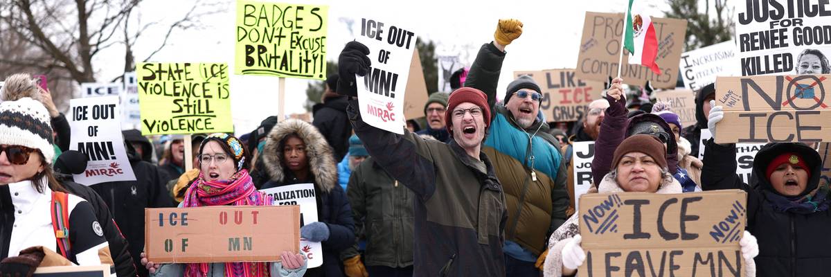 People protest ICE in Minneapolis