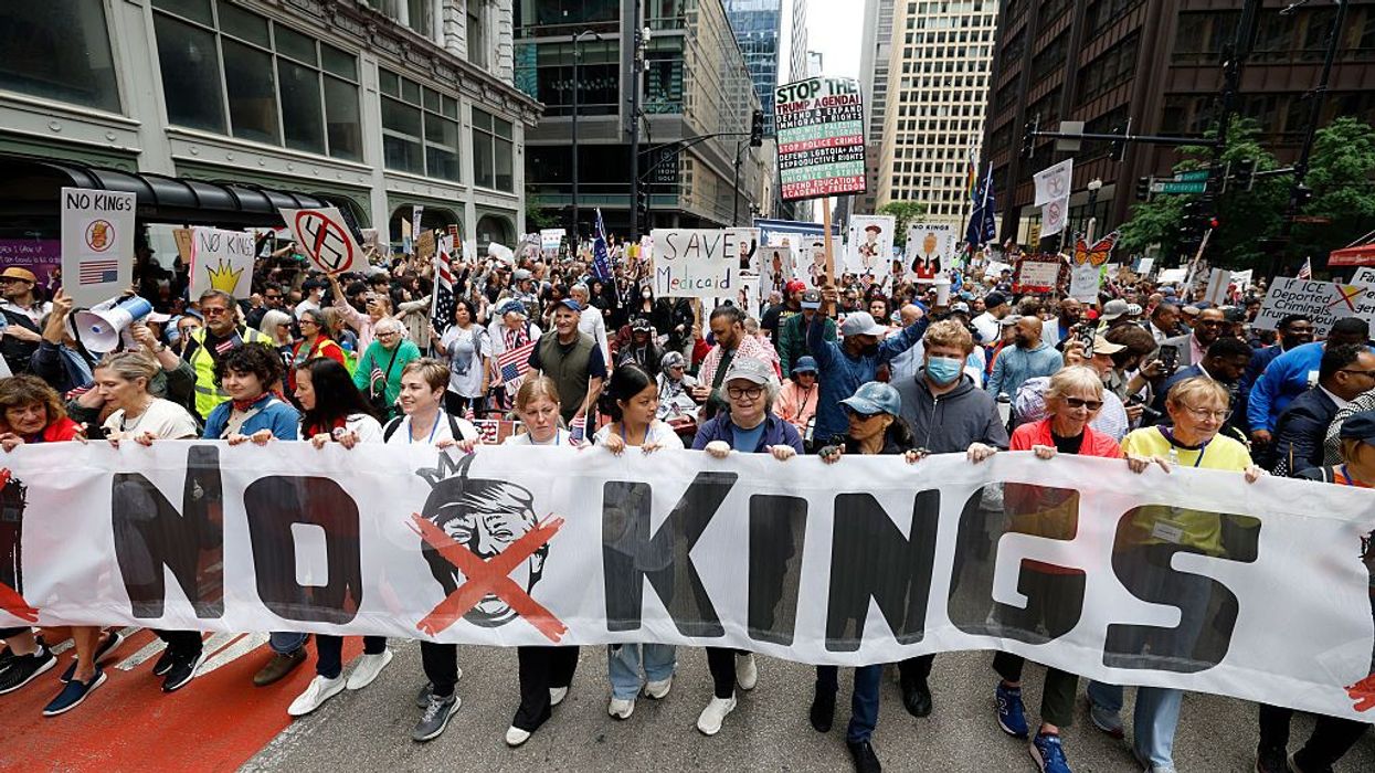 People Protest In Chicago As Part Of The No Kings Rallies